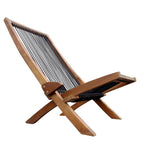 chaise pliante en bois tressé