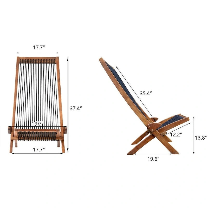 chaise pliante en bois tressé