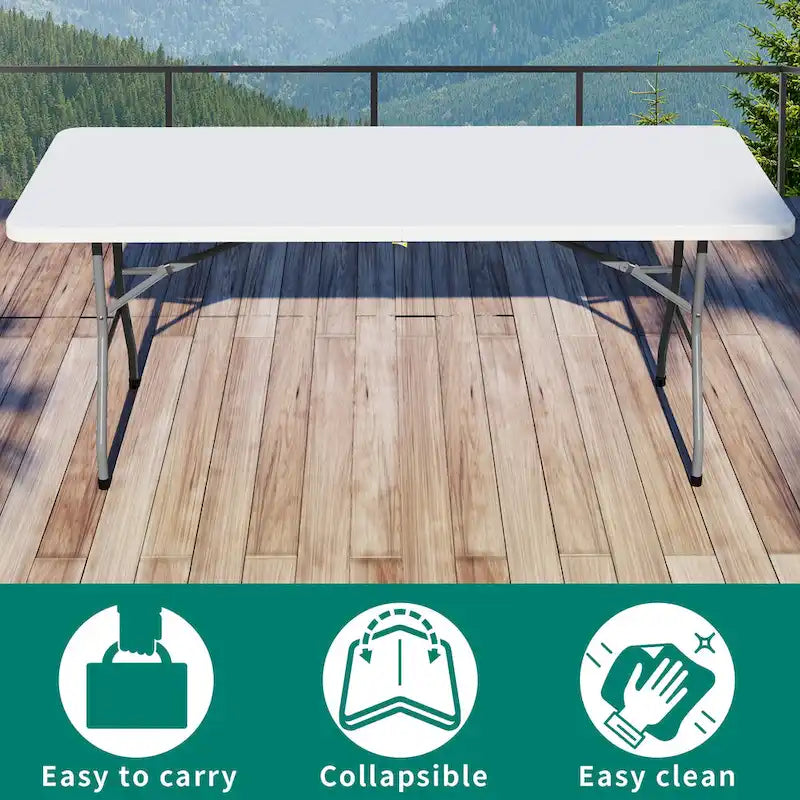 Table de pique-nique pliante 4 personnes de 183 cm de long