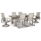 Ensemble de salle à manger d'extérieur 7 pièces Signature Design by Ashley, couleur beige, style plage - 42 po L x 71/94 po P x 30 po H