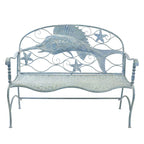 Banc en forme d'espadon côtier avec assise incurvée - 50,39 x 19,29 x 39,37