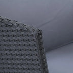 Fauteuil de patio CorLiving noir - Finition noire/coussins gris cendré