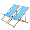 Ensemble de 2 chaises longues de plage pour patio