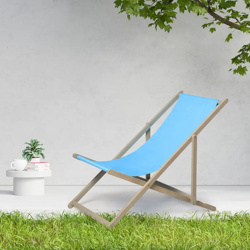 Ensemble de 2 chaises longues de plage pour patio