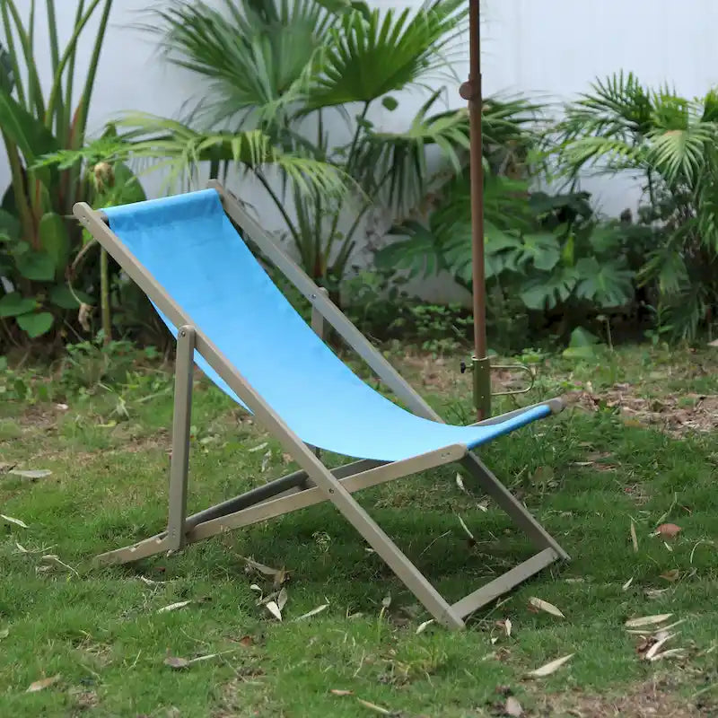 Ensemble de 2 chaises longues de plage pour patio