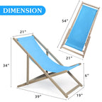 Ensemble de 2 chaises longues de plage pour patio