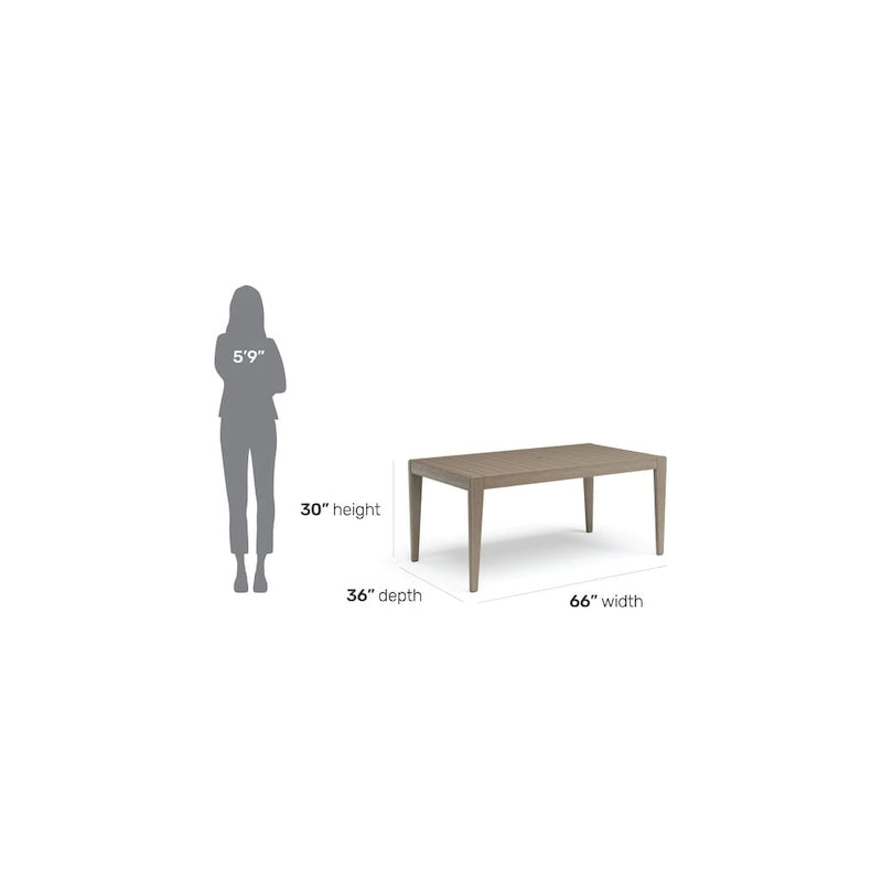 Table de salle à manger d'extérieur Homestyles Sustain en bois brun - 66 x 36 x 30