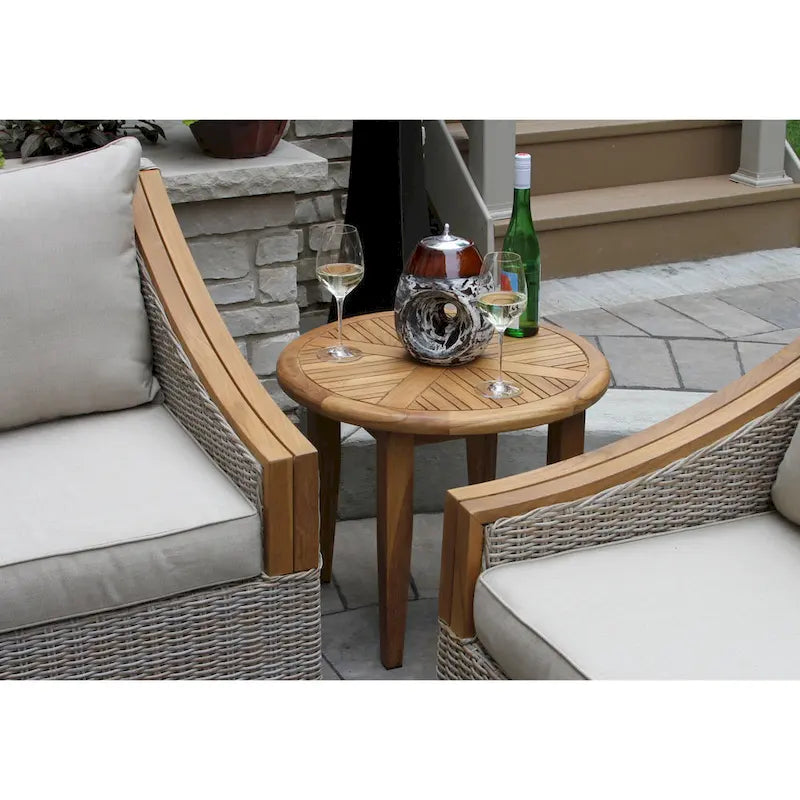Table d'appoint ronde Samera en teck