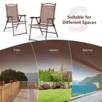 Chaises de terrasse pliantes à dossier en toile pour camping (lot de 2)