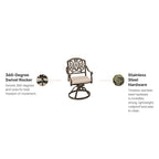 Fauteuil à bascule pivotant d'extérieur Capri de Homestyles
