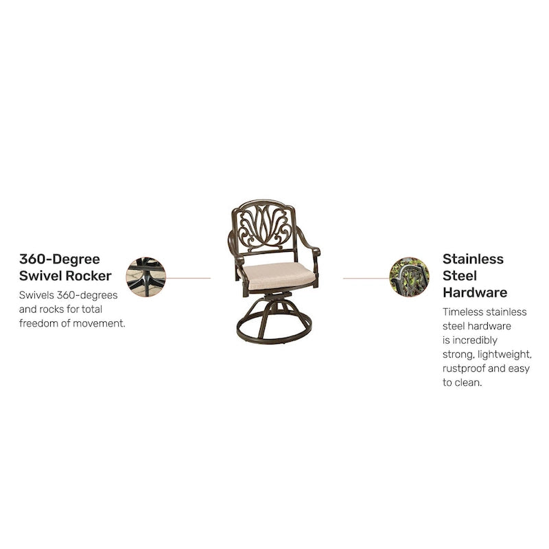Fauteuil à bascule pivotant d'extérieur Capri de Homestyles