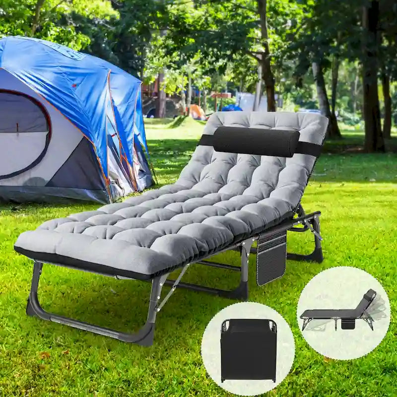 Lit de camp pliant DoCred amélioré et renforcé avec matelas