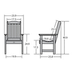 Fauteuil de jardin Lehigh Eco-friendly à hauteur de salle à manger