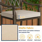 Ensemble de salle à manger de patio en aluminium moulé 9 pièces avec coussins