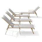 Chaise longue d'extérieur en aluminium Crestlive Products avec dossier réglable