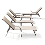 Chaise longue d'extérieur en aluminium Crestlive Products avec dossier réglable