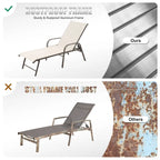 Chaise longue d'extérieur en aluminium Crestlive Products avec dossier réglable