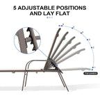 Chaise longue d'extérieur en aluminium Crestlive Products avec dossier réglable