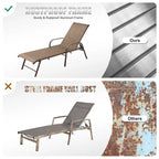 Chaise longue d'extérieur en aluminium Crestlive Products avec dossier réglable
