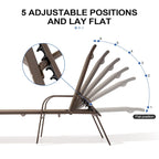 Chaise longue d'extérieur en aluminium Crestlive Products avec dossier réglable