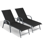 Chaise longue d'extérieur en aluminium Crestlive Products avec dossier réglable