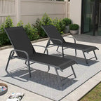Chaise longue d'extérieur en aluminium Crestlive Products avec dossier réglable