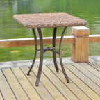 Table de salle à manger de patio en aluminium Pandan 28 pouces d'International Caravan