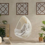Hanging Egg Chair, Wicker Rattan Egg Chair with Cushion