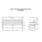Banc de jardin Highwood Professional Commercial Grade Exeter 6'
