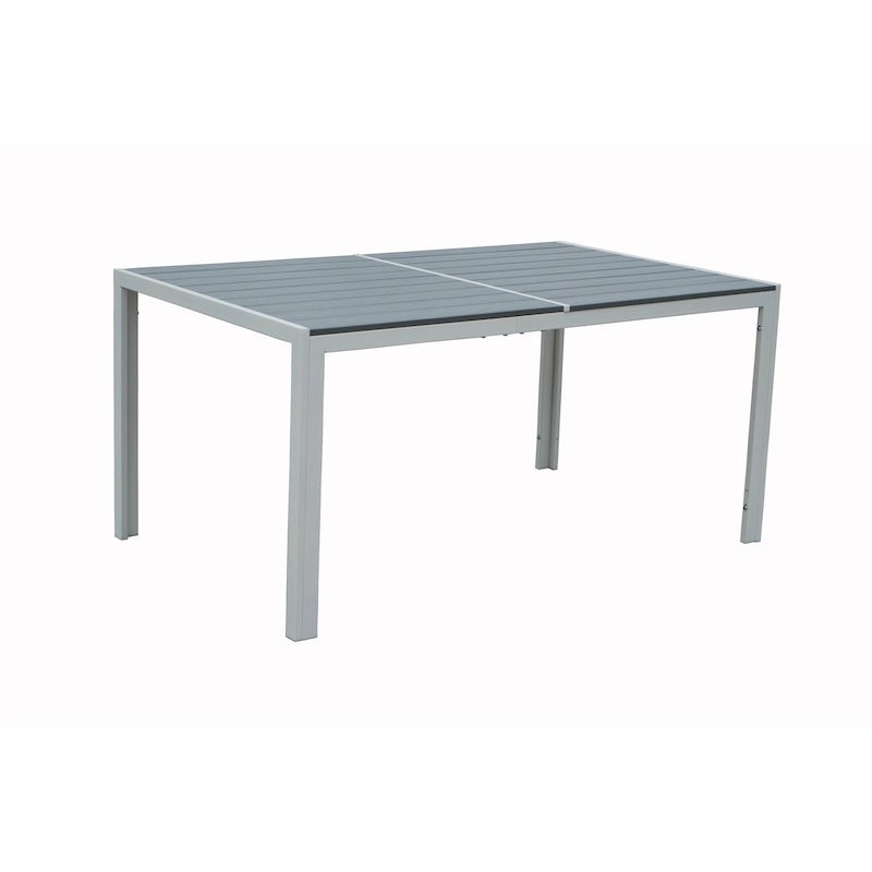 Table de salle à manger d'extérieur Kozyard Coolmen avec structure thermolaquée et plateau en stratifié imitation bois