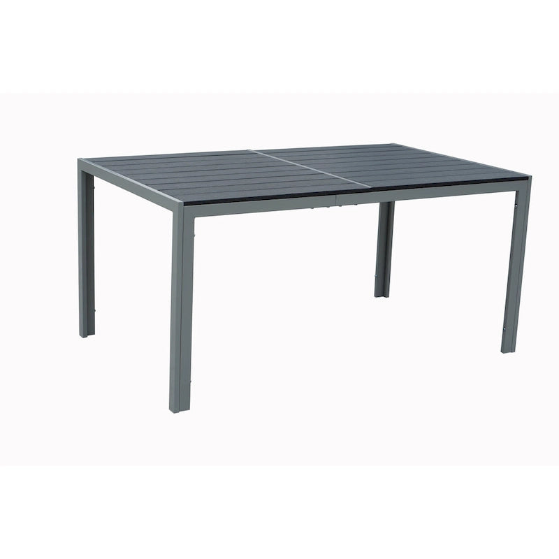 Kozyard Coolmen Outdoor Patio Dining Table with Powder-Coated Frame and Wood Like Laminate Table Top