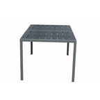 Table de salle à manger d'extérieur Kozyard Coolmen avec structure thermolaquée et plateau en stratifié imitation bois