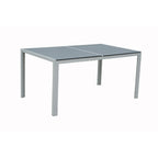 Table de salle à manger d'extérieur Kozyard Coolmen avec structure thermolaquée et plateau en stratifié imitation bois