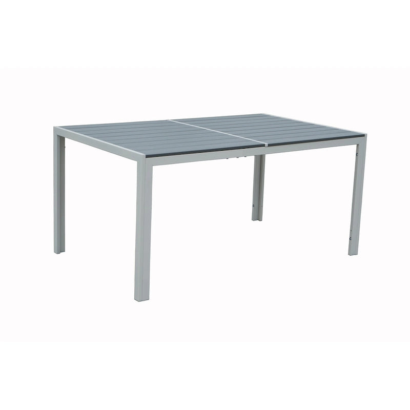 Table de salle à manger d'extérieur Kozyard Coolmen avec structure thermolaquée et plateau en stratifié imitation bois