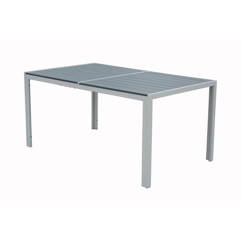 Table de salle à manger d'extérieur Kozyard Coolmen avec structure thermolaquée et plateau en stratifié imitation bois