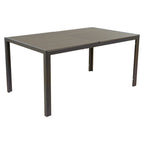 Table de salle à manger d'extérieur Kozyard Coolmen avec structure thermolaquée et plateau en stratifié imitation bois