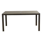 Table de salle à manger d'extérieur Kozyard Coolmen avec structure thermolaquée et plateau en stratifié imitation bois