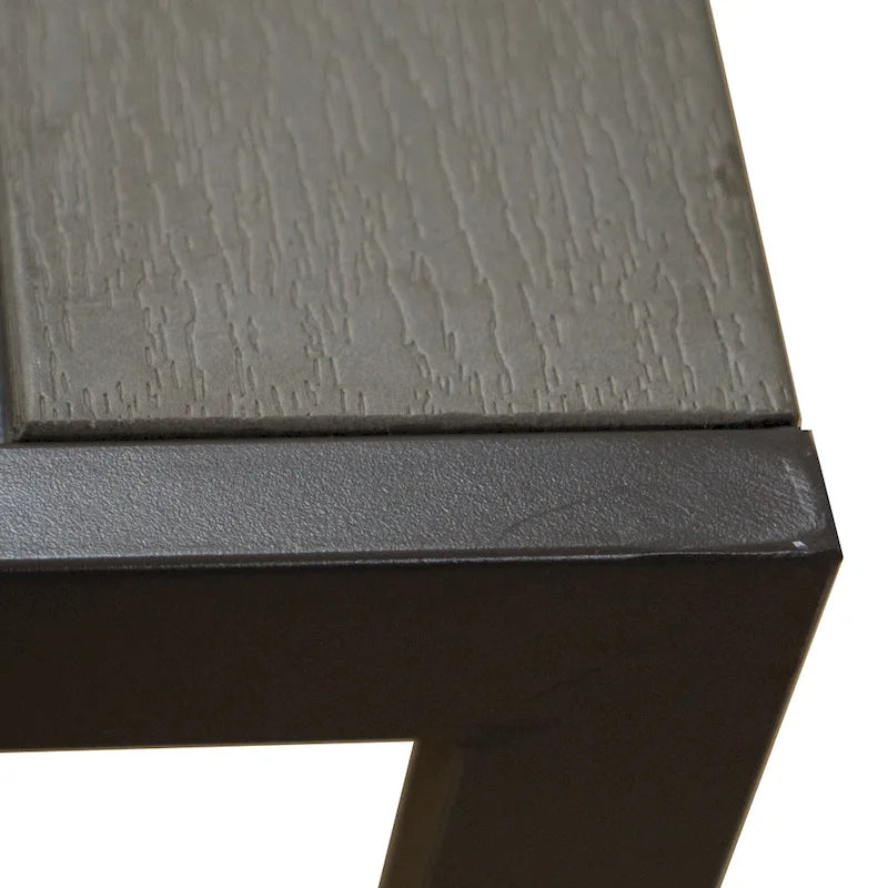Table de salle à manger d'extérieur Kozyard Coolmen avec structure thermolaquée et plateau en stratifié imitation bois