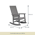 Fauteuil à bascule Adirondack Island Retreat Ez-Care Tek-Wood