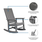 Fauteuil à bascule Adirondack Island Retreat Ez-Care Tek-Wood