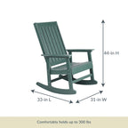 Fauteuil à bascule Adirondack Island Retreat Ez-Care Tek-Wood
