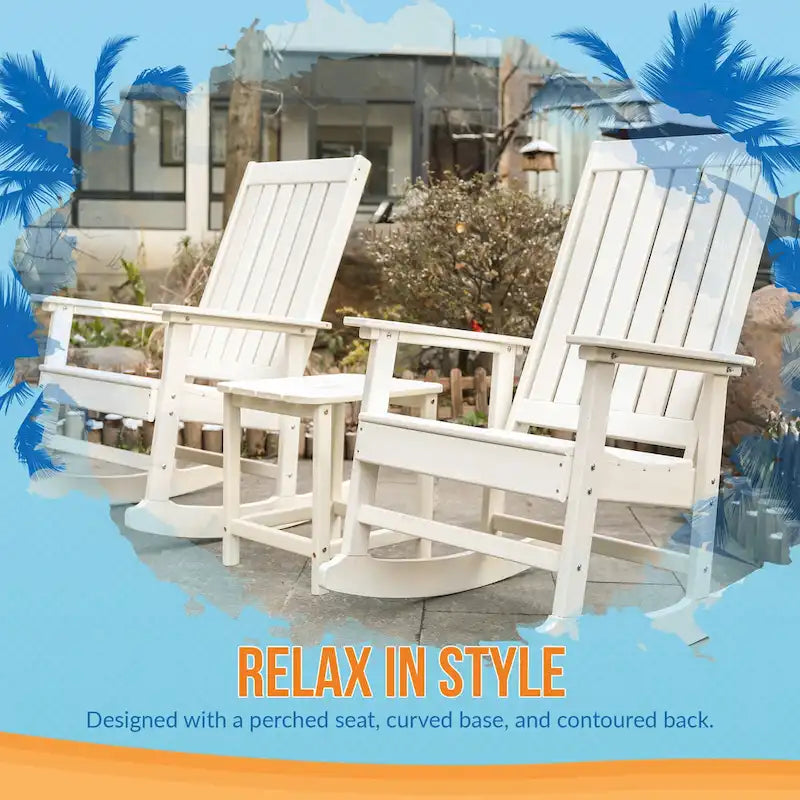 Fauteuil à bascule Adirondack Island Retreat Ez-Care Tek-Wood
