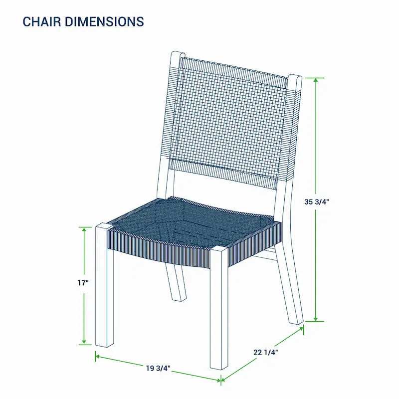 Chaise de salle à manger de patio Cambridge Casual Zephyr 2 pièces en teck
