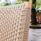 Chaise de salle à manger de patio Cambridge Casual Zephyr 2 pièces en teck