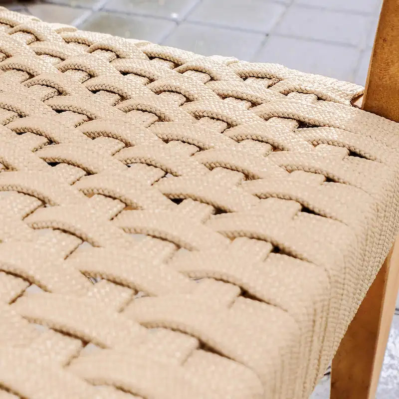 Chaise de salle à manger de patio Cambridge Casual Zephyr 2 pièces en teck