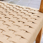Chaise de salle à manger de patio Cambridge Casual Zephyr 2 pièces en teck