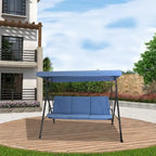 Balancelle 3 places Rankin avec pare-soleil, hamac et support, par Havenside Home