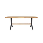 Ensemble de salle à manger contemporain 3 pièces en bois d'acacia naturel SEI Furniture avec table et bancs