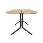 Ensemble de salle à manger contemporain 3 pièces en bois d'acacia naturel SEI Furniture avec table et bancs