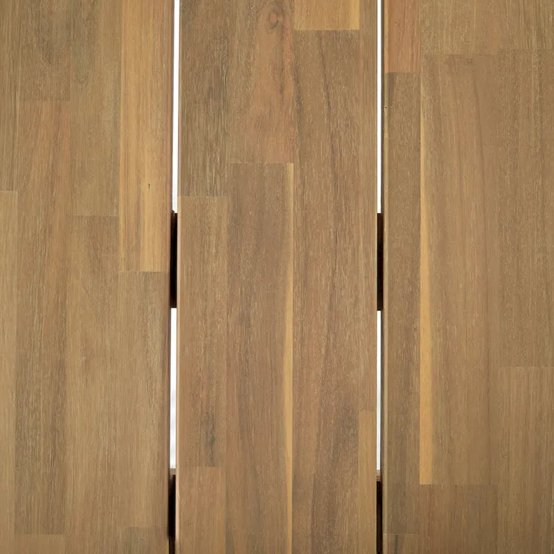Ensemble de salle à manger contemporain 3 pièces en bois d'acacia naturel SEI Furniture avec table et bancs